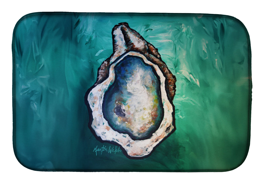 One Shell Oyster Dish Drying Mat Absorbent Dish Drying Mat Pad for Kitchen Counter Dish Drainer Mat for Countertop, 14 x 21", Multicolor