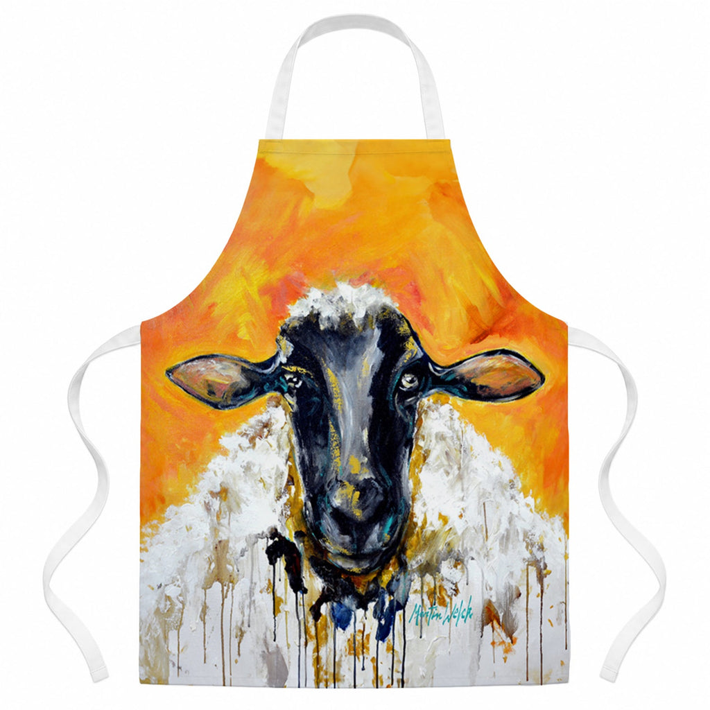 Peach Wool Sheep Apron Cooking Kitchen Server Baking Crafts Gardening for Adult Women Men, Unisex, Large, Multicolor