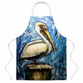 Pelican Blues Apron Cooking Kitchen Server Baking Crafts Gardening for Adult Women Men, Unisex, Large, Multicolor