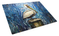 Pelican Blues Cutting Board Tempered Glass Kitchen Cutting Surface, Heat Resistant Chopping, Non-Slip Feet, Food Prep & Serving