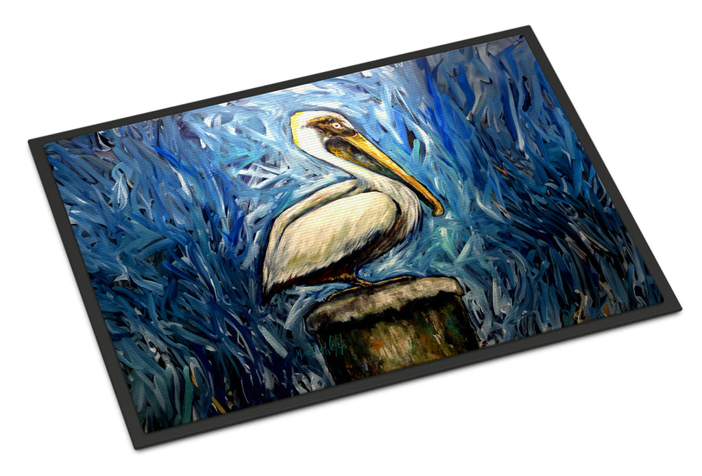 Pelican Blues Doormat Indoor Outdoor 18H X 27W Front Door Mat Rugs for Entryway, Non Slip Washable