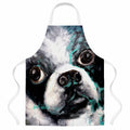 Boston Terrier Pretty Please Apron Cooking Kitchen Server Baking Crafts Gardening for Adult Women Men, Unisex, Large, Multicolor