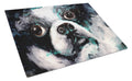 Boston Terrier Pretty Please Cutting Board Tempered Glass Kitchen Cutting Surface, Heat Resistant Chopping, Non-Slip Feet, Food Prep & Serving