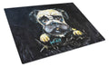 Pug It Out Cutting Board Tempered Glass Kitchen Cutting Surface, Heat Resistant Chopping, Non-Slip Feet, Food Prep & Serving