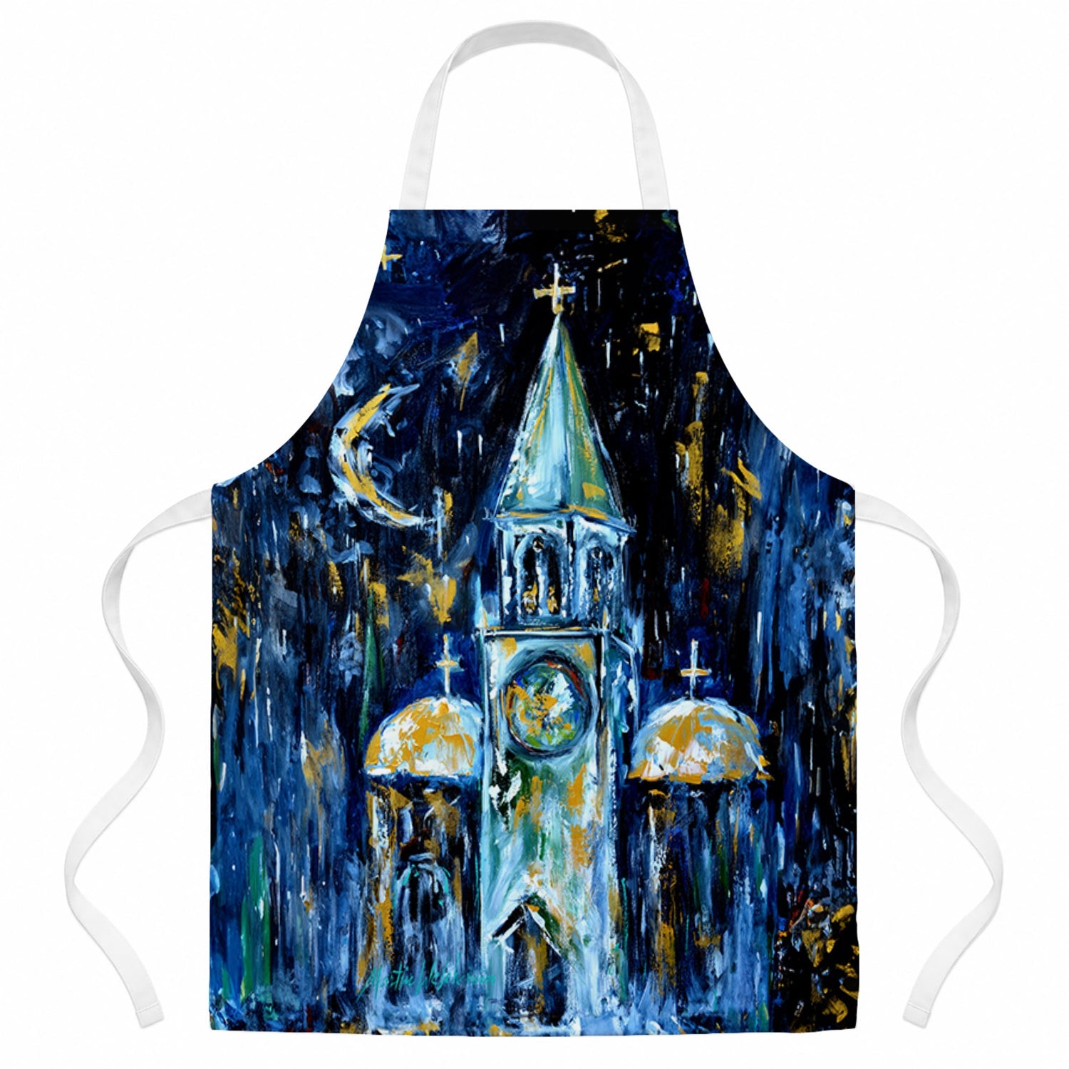 Raining Stars Apron Cooking Kitchen Server Baking Crafts Gardening for Adult Women Men, Unisex, Large, Multicolor
