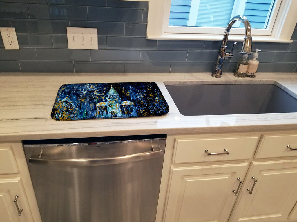 Raining Stars Dish Drying Mat Absorbent Dish Drying Mat Pad for Kitchen Counter Dish Drainer Mat for Countertop, 14 x 21", Multicolor
