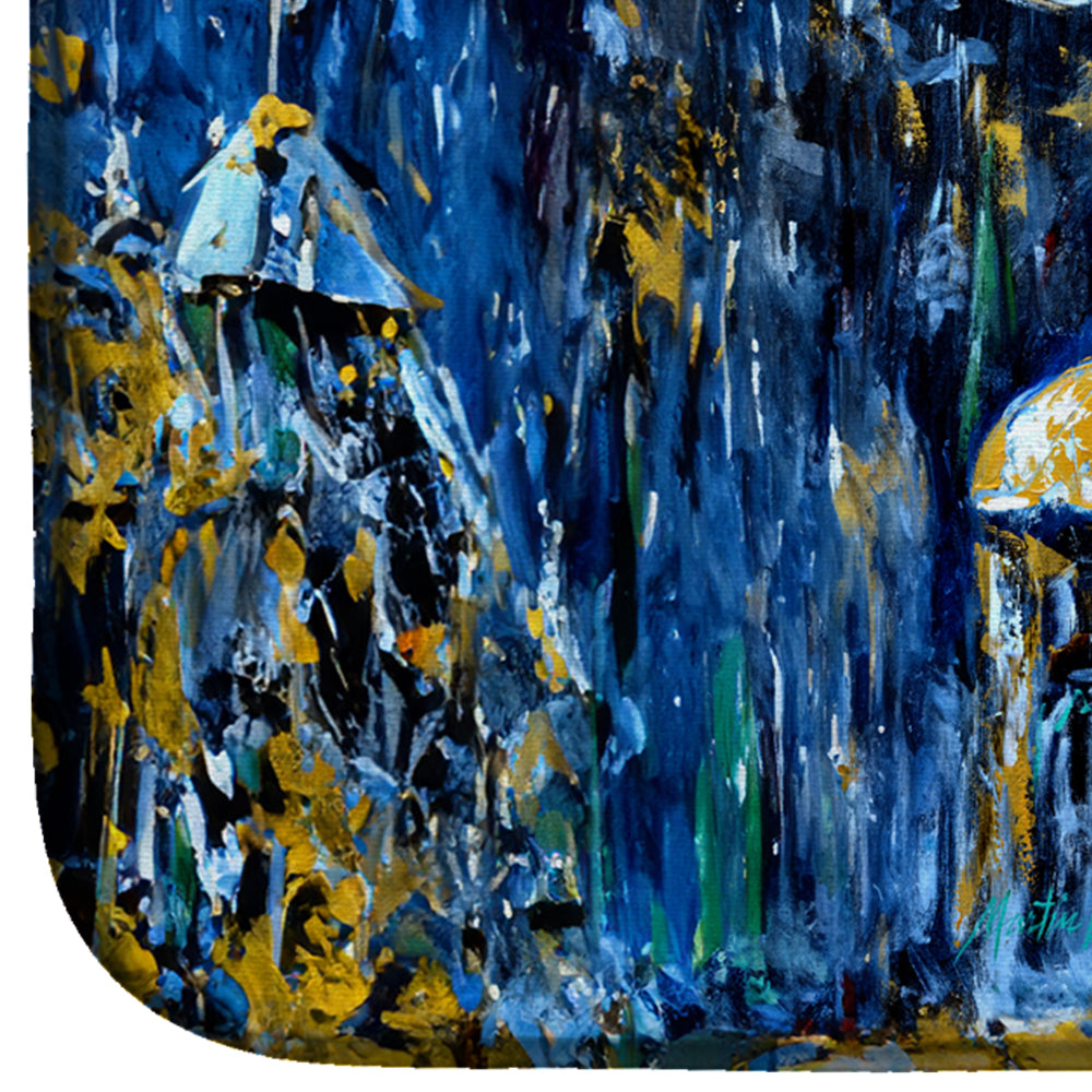 Raining Stars Dish Drying Mat Absorbent Dish Drying Mat Pad for Kitchen Counter Dish Drainer Mat for Countertop, 14 x 21", Multicolor