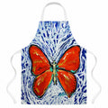 Red Glider Butterfly Apron Cooking Kitchen Server Baking Crafts Gardening for Adult Women Men, Unisex, Large, Multicolor