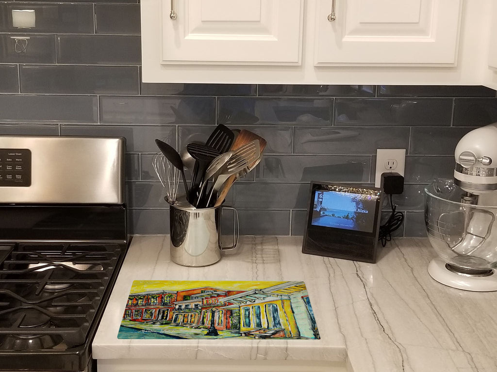 Remember When Cutting Board Tempered Glass Kitchen Cutting Surface, Heat Resistant Chopping, Non-Slip Feet, Food Prep & Serving