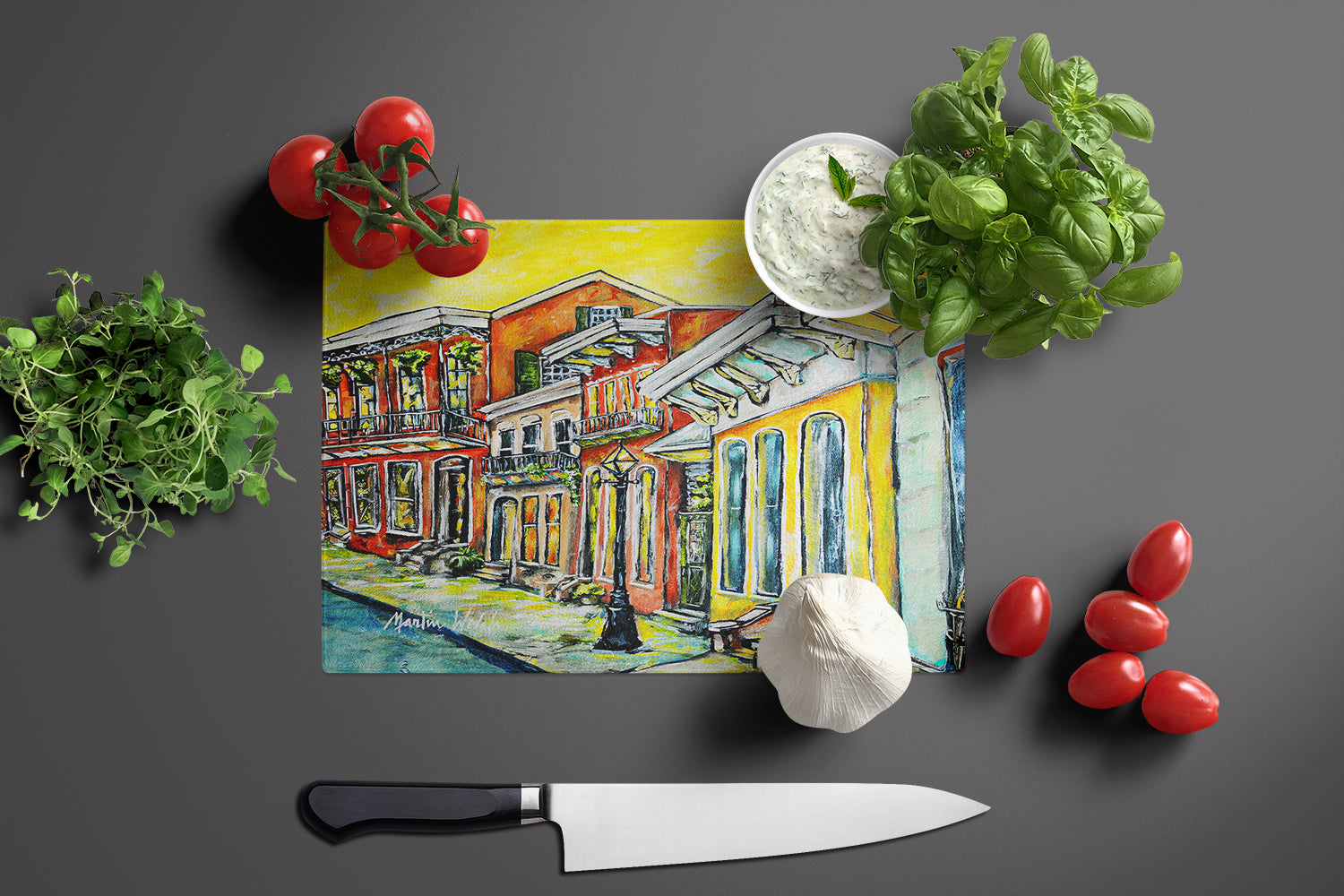 Remember When Cutting Board Tempered Glass Kitchen Cutting Surface, Heat Resistant Chopping, Non-Slip Feet, Food Prep & Serving