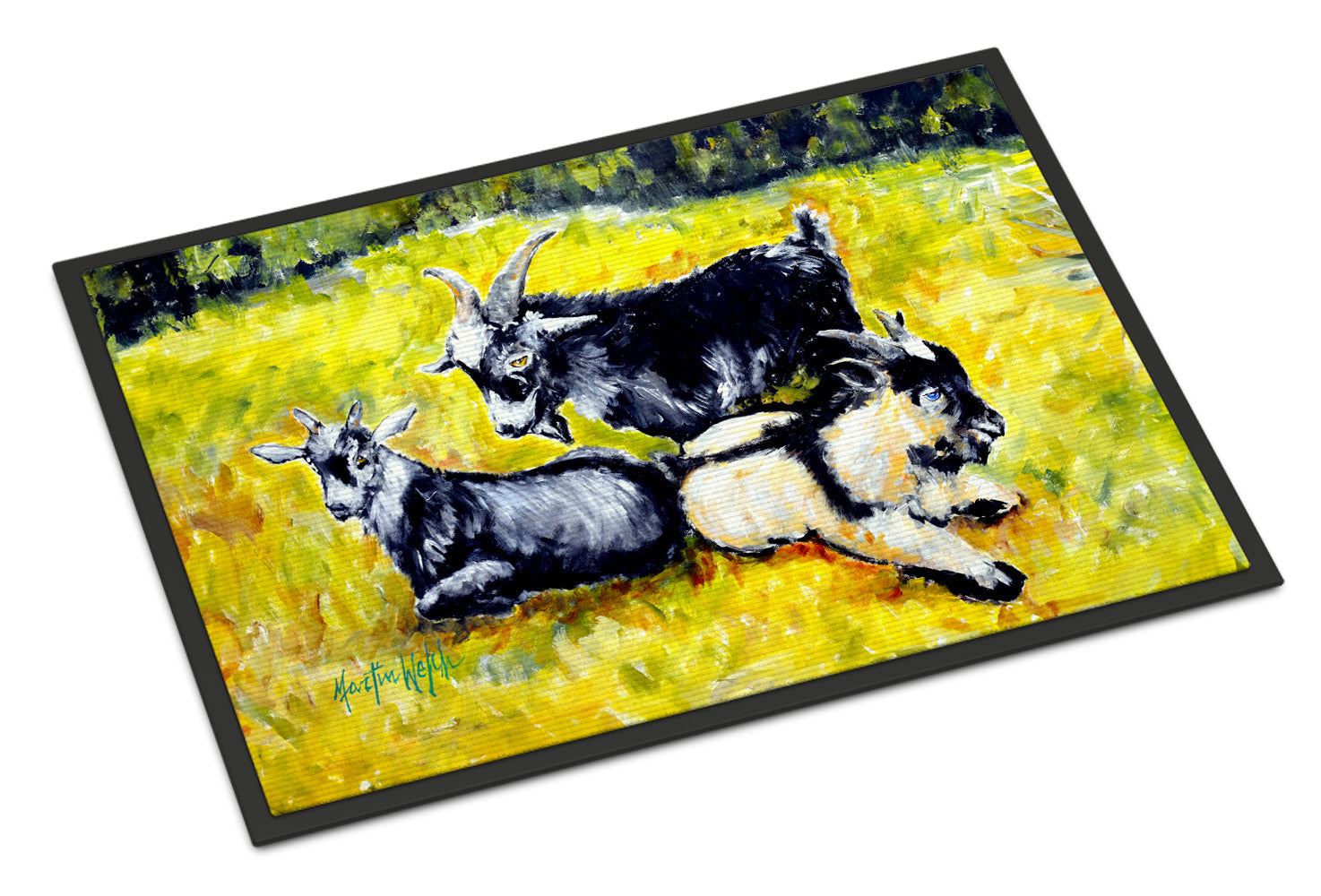 Scooter Pooter and Tooter Goats Doormat Indoor Outdoor 24H X 36W Front Door Mat Rugs for Entryway, Non Slip Washable Low Pile,