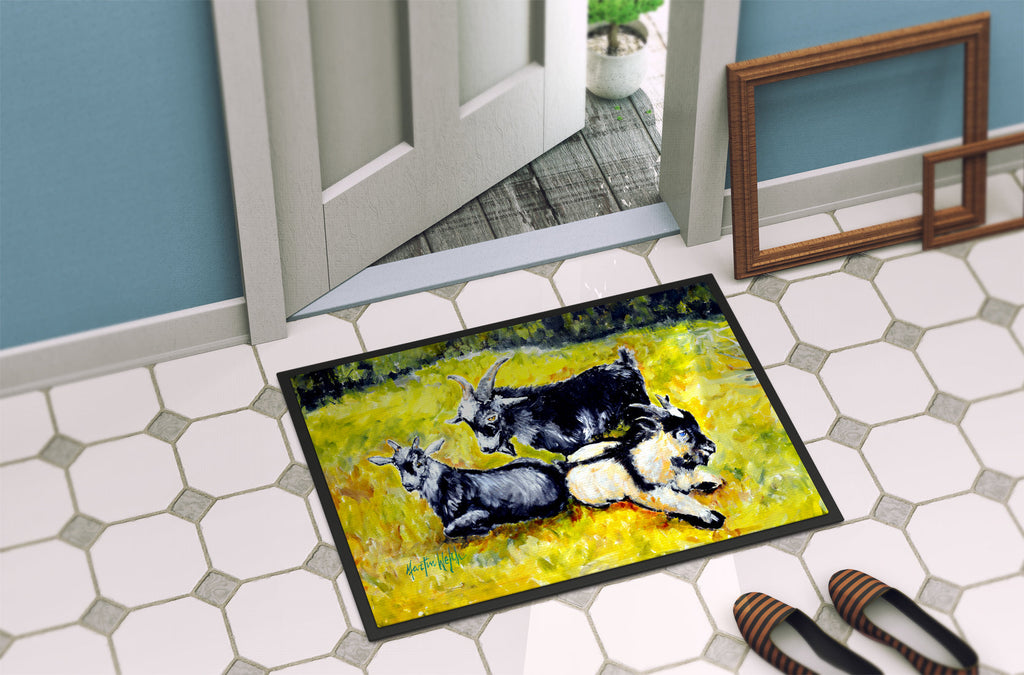 Scooter Pooter and Tooter Goats Doormat Indoor Outdoor 18H X 27W Front Door Mat Rugs for Entryway, Non Slip Washable