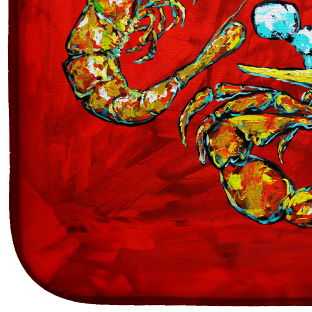Seafood Sandwich Crab Shrimp Crawfish Dish Drying Mat Absorbent Dish Drying Mat Pad for Kitchen Counter Dish Drainer Mat for Countertop, 14 x 21", Multicolor
