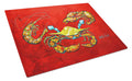 Seafood Sandwich Crab Shrimp Crawfish Cutting Board Tempered Glass Kitchen Cutting Surface, Heat Resistant Chopping, Non-Slip Feet, Food Prep & Serving