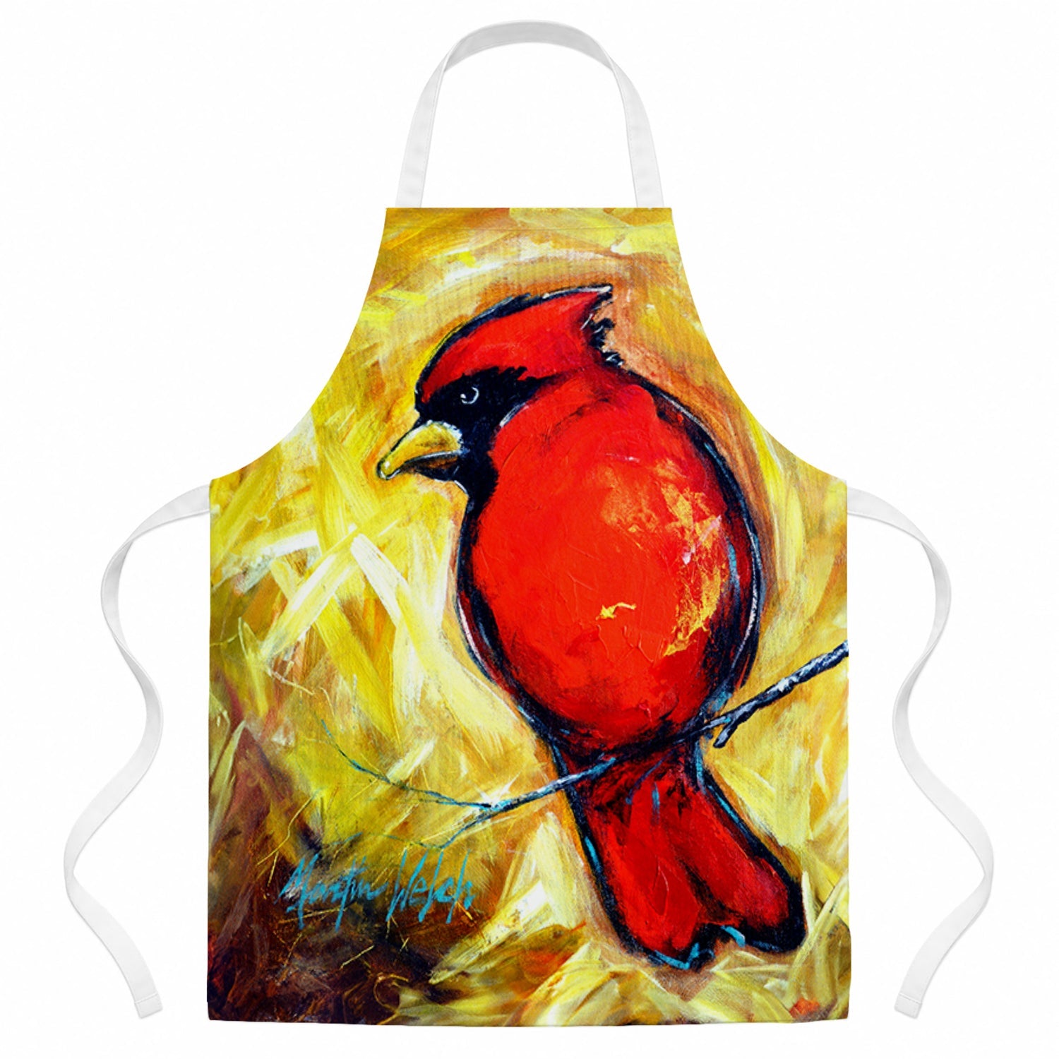 Sha Red Baba Bird Apron Cooking Kitchen Server Baking Crafts Gardening for Adult Women Men, Unisex, Large, Multicolor