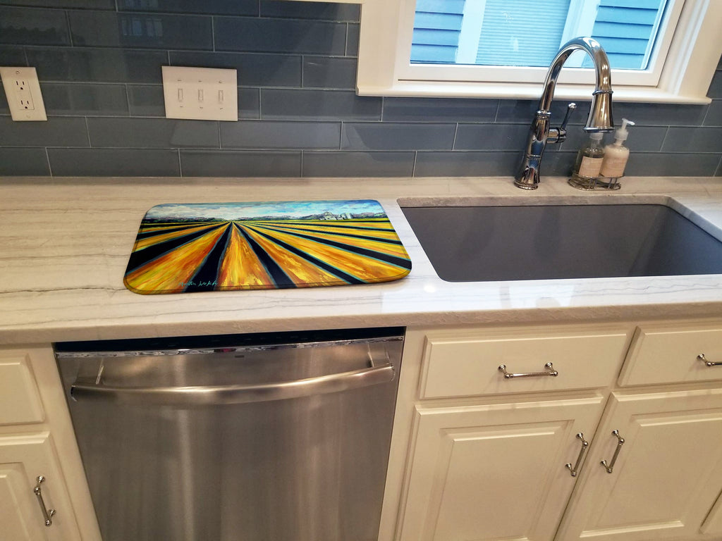 Silos Farm Land Dish Drying Mat Absorbent Dish Drying Mat Pad for Kitchen Counter Dish Drainer Mat for Countertop, 14 x 21", Multicolor