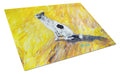 Sleeping In The Sunshine Dog Cutting Board Tempered Glass Kitchen Cutting Surface, Heat Resistant Chopping, Non-Slip Feet, Food Prep & Serving