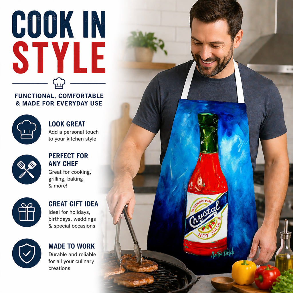 So Hot I'm Blue Sauce Apron Cooking Kitchen Server Baking Crafts Gardening for Adult Women Men, Unisex, Large, Multicolor
