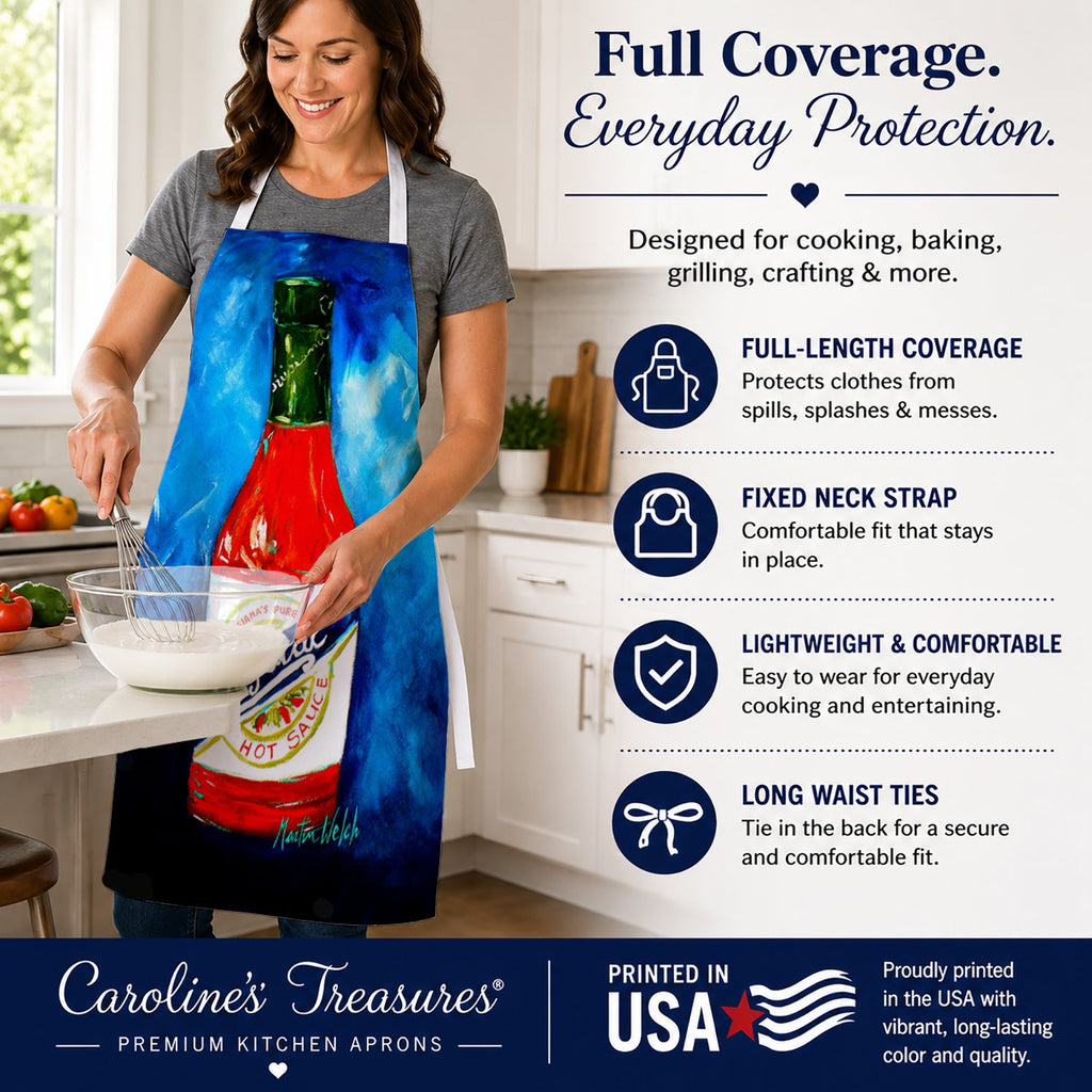 So Hot I'm Blue Sauce Apron Cooking Kitchen Server Baking Crafts Gardening for Adult Women Men, Unisex, Large, Multicolor
