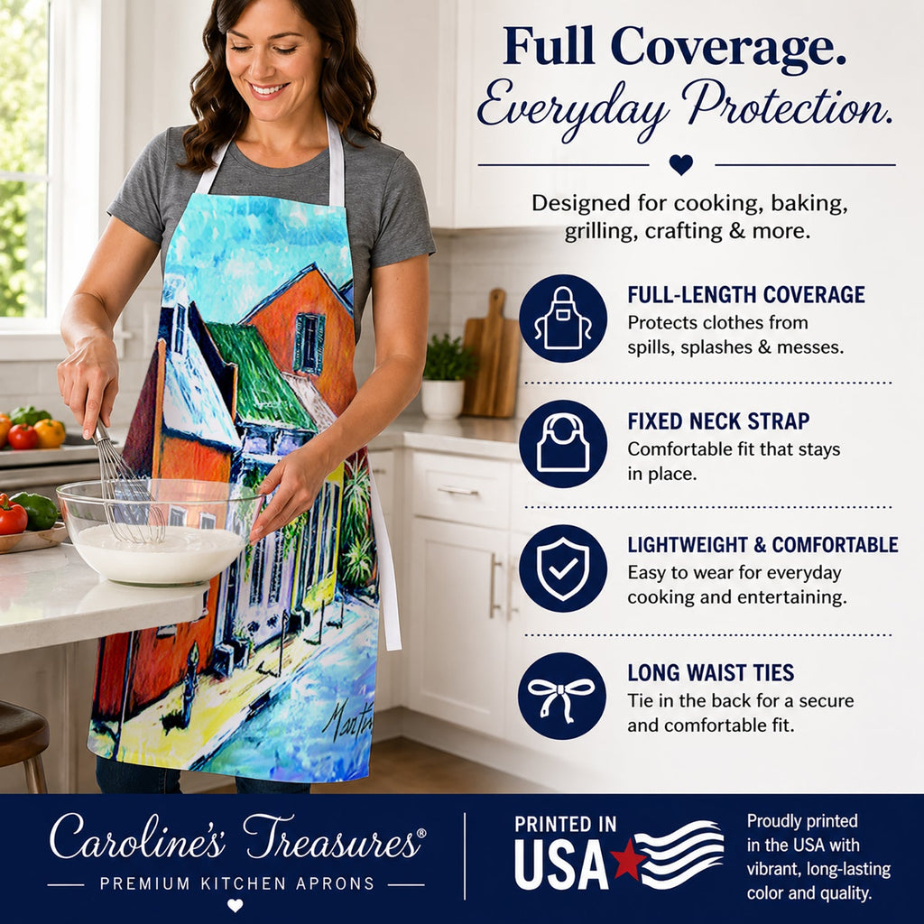 Somewhere Close Apron Cooking Kitchen Server Baking Crafts Gardening for Adult Women Men, Unisex, Large, Multicolor