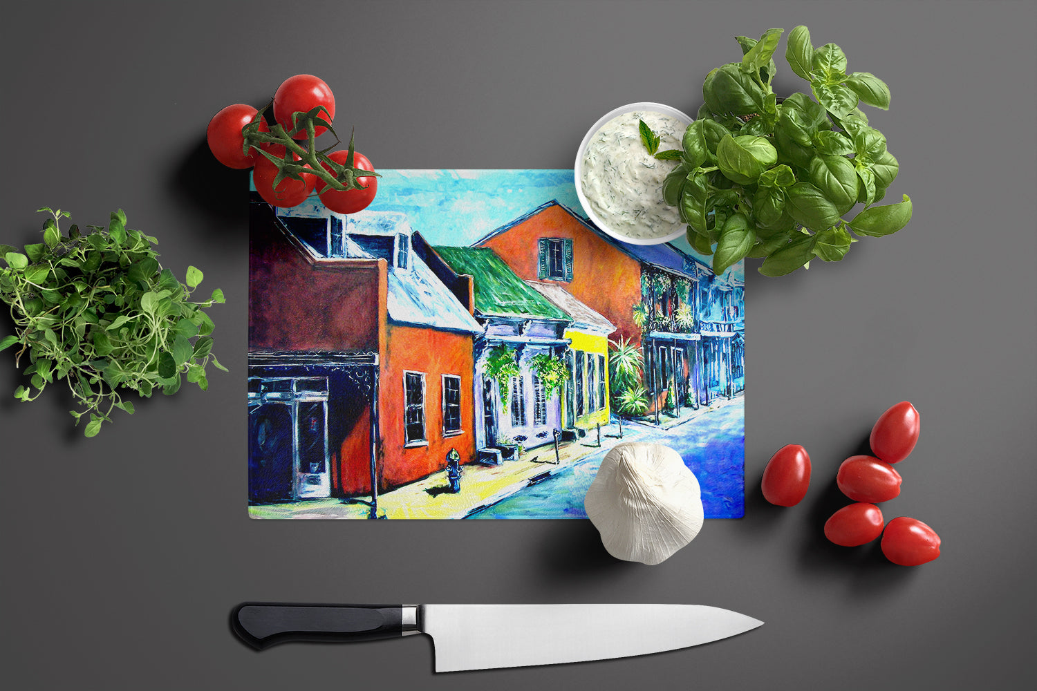 Somewhere Close Cutting Board Tempered Glass Kitchen Cutting Surface, Heat Resistant Chopping, Non-Slip Feet, Food Prep & Serving