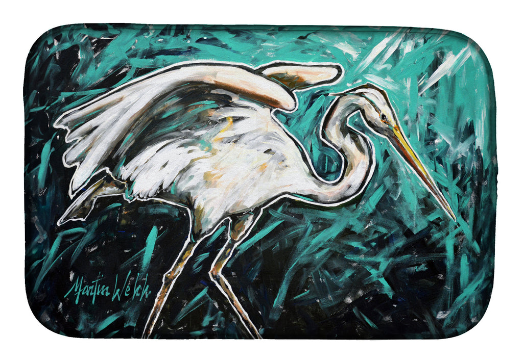 Heron Stretch Dish Drying Mat Absorbent Dish Drying Mat Pad for Kitchen Counter Dish Drainer Mat for Countertop, 14 x 21", Multicolor