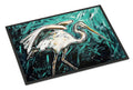 Heron Stretch Doormat Indoor Outdoor 24H X 36W Front Door Mat Rugs for Entryway, Non Slip Washable Low Pile,