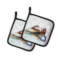 Tap Doses Shoes Pot Holder Set of 2 Heat Resistant Quilted Hot Pads 7.5 x 7.5 Inch, Insulated Kitchen Trivets for Cooking & Baking