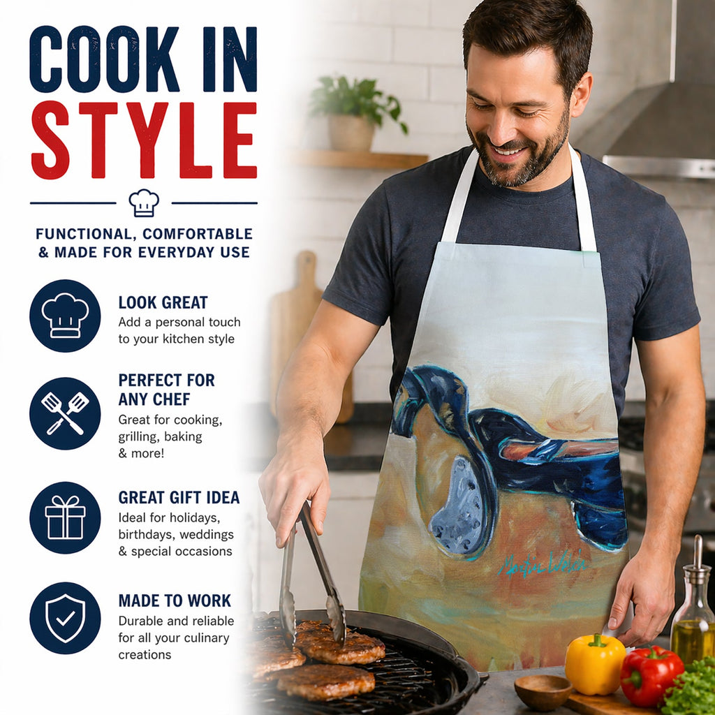 Tapped Out Shoes Apron Cooking Kitchen Server Baking Crafts Gardening for Adult Women Men, Unisex, Large, Multicolor