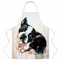 Boston Terrier The Look Apron Cooking Kitchen Server Baking Crafts Gardening for Adult Women Men, Unisex, Large, Multicolor