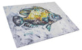 Triple Tail Cutting Board Tempered Glass Kitchen Cutting Surface, Heat Resistant Chopping, Non-Slip Feet, Food Prep & Serving