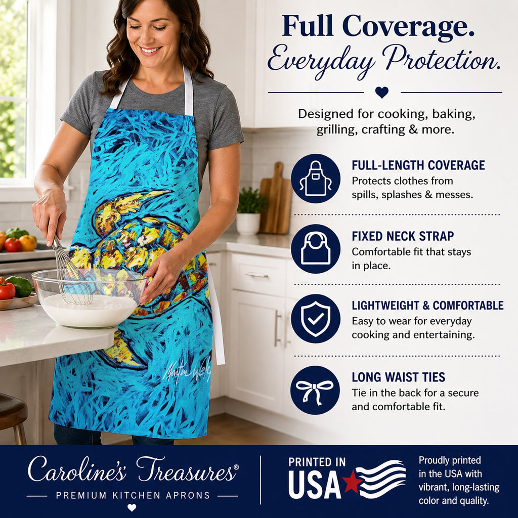Turtle Drive Apron Cooking Kitchen Server Baking Crafts Gardening for Adult Women Men, Unisex, Large, Multicolor
