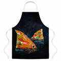 Red Fish Two Tales Apron Cooking Kitchen Server Baking Crafts Gardening for Adult Women Men, Unisex, Large, Multicolor