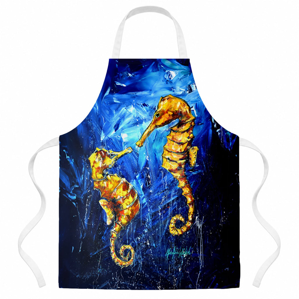 Seahorses Two To Tango Apron Cooking Kitchen Server Baking Crafts Gardening for Adult Women Men, Unisex, Large, Multicolor