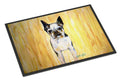 Boston Terrier Walker Two Doormat Indoor Outdoor 18H X 27W Front Door Mat Rugs for Entryway, Non Slip Washable