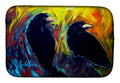 What Was That Black Crows Dish Drying Mat Absorbent Dish Drying Mat Pad for Kitchen Counter Dish Drainer Mat for Countertop, 14 x 21", Multicolor