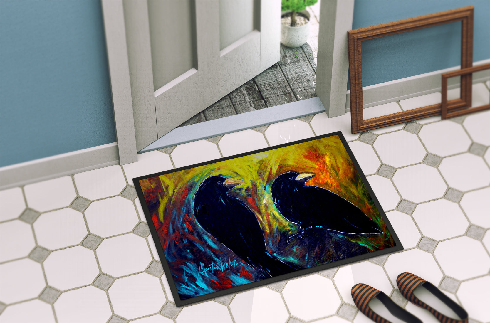 What Was That Black Crows Doormat Indoor Outdoor 24H X 36W Front Door Mat Rugs for Entryway, Non Slip Washable Low Pile,