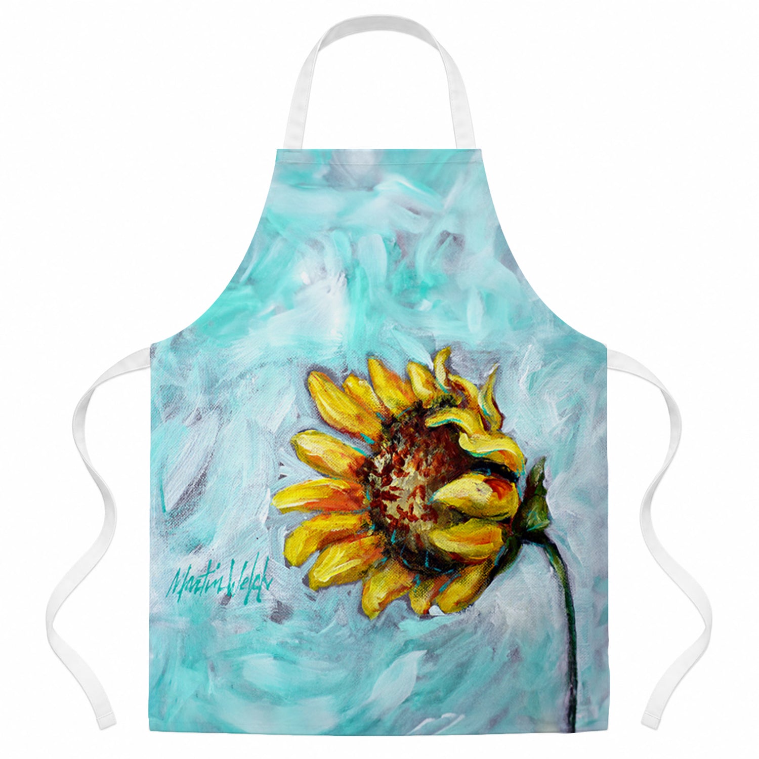 Yellow Sun Sunflowers Apron Cooking Kitchen Server Baking Crafts Gardening for Adult Women Men, Unisex, Large, Multicolor