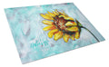 Yellow Sun Sunflowers Cutting Board Tempered Glass Kitchen Cutting Surface, Heat Resistant Chopping, Non-Slip Feet, Food Prep & Serving
