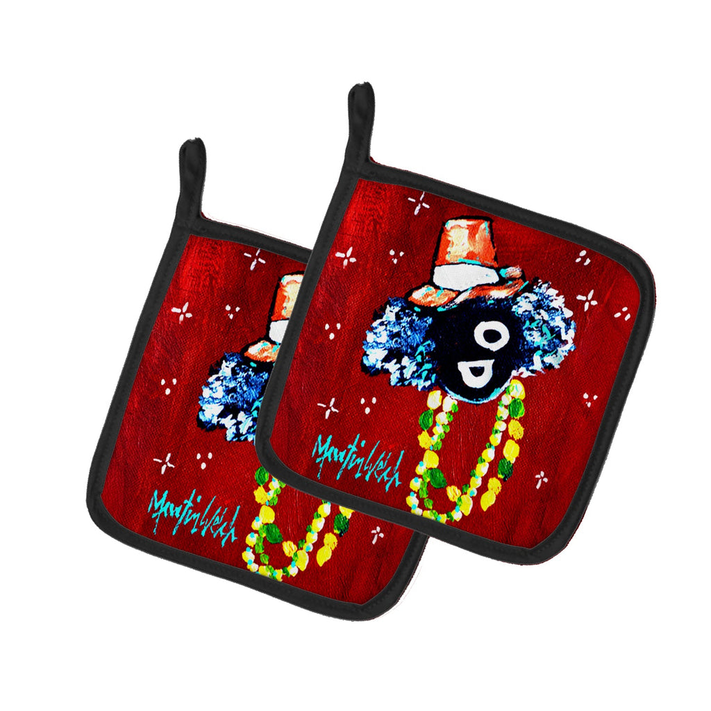 Zee Bee Pot Holder Set of 2 Heat Resistant Quilted Hot Pads 7.5 x 7.5 Inch, Insulated Kitchen Trivets for Cooking & Baking