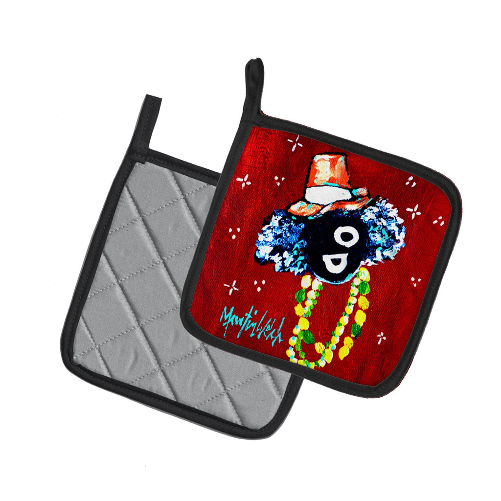 Zee Bee Pot Holder Set of 2 Heat Resistant Quilted Hot Pads 7.5 x 7.5 Inch, Insulated Kitchen Trivets for Cooking & Baking