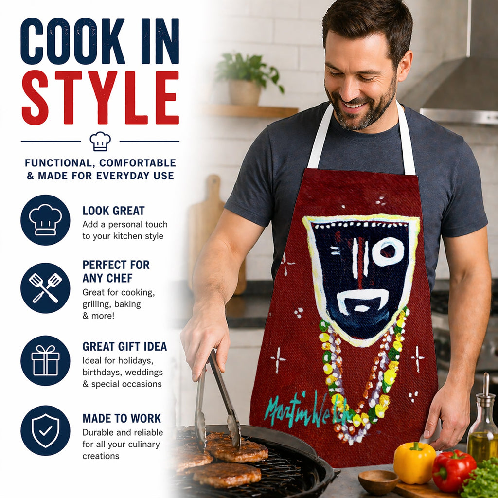 Zee Brown Apron Cooking Kitchen Server Baking Crafts Gardening for Adult Women Men, Unisex, Large, Multicolor