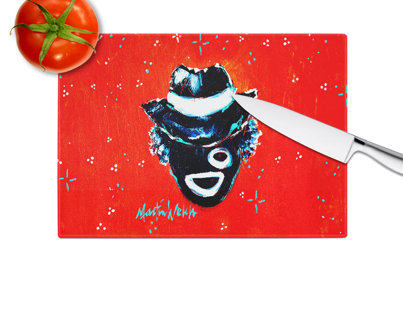 Zee Mr Cutting Board Tempered Glass Kitchen Cutting Surface, Heat Resistant Chopping, Non-Slip Feet, Food Prep & Serving