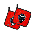 Zee Mr Pot Holder Set of 2 Heat Resistant Quilted Hot Pads 7.5 x 7.5 Inch, Insulated Kitchen Trivets for Cooking & Baking