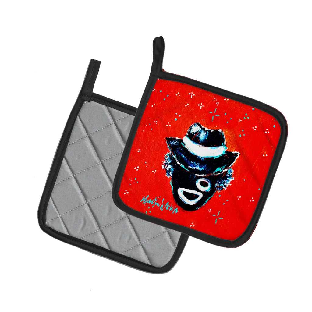 Zee Mr Pot Holder Set of 2 Heat Resistant Quilted Hot Pads 7.5 x 7.5 Inch, Insulated Kitchen Trivets for Cooking & Baking