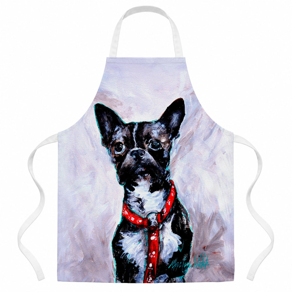 Boston Terrier Ziggy Apron Cooking Kitchen Server Baking Crafts Gardening for Adult Women Men, Unisex, Large, Multicolor