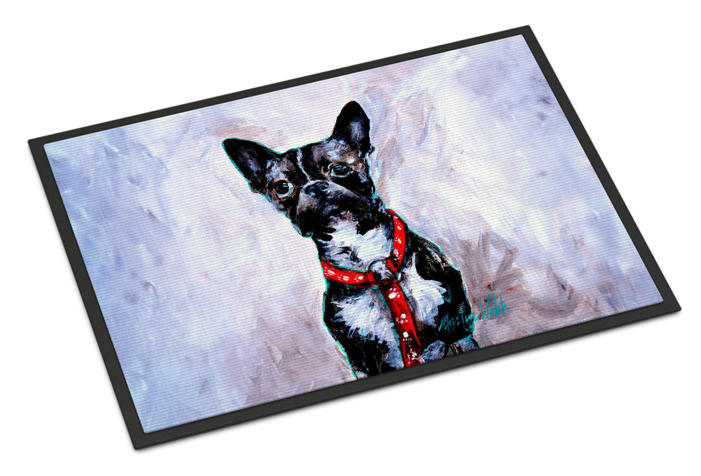 Boston Terrier Ziggy Doormat Indoor Outdoor 18H X 27W Front Door Mat Rugs for Entryway, Non Slip Washable