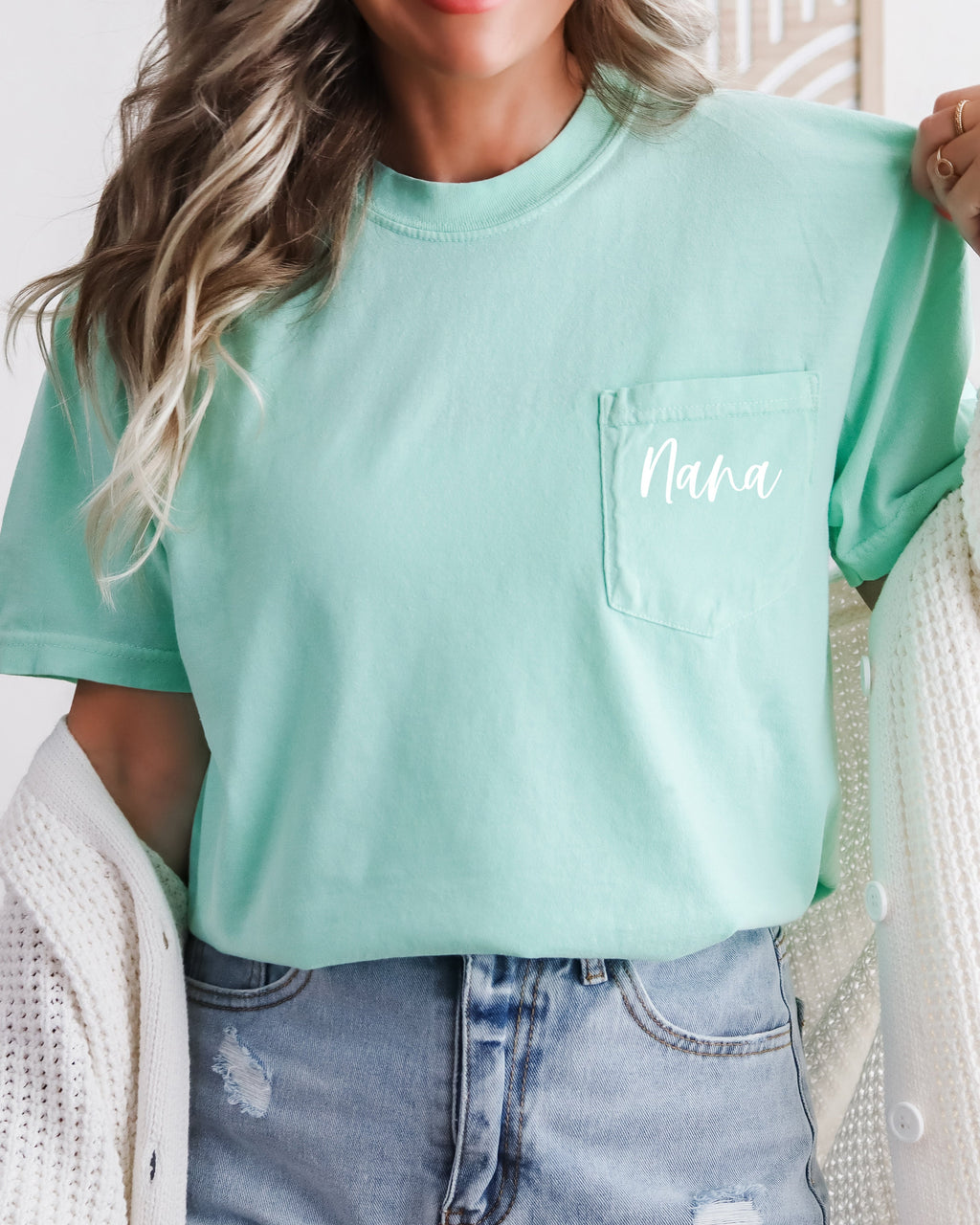 Nana Grandma Comfort Colors Pocket T Shirt