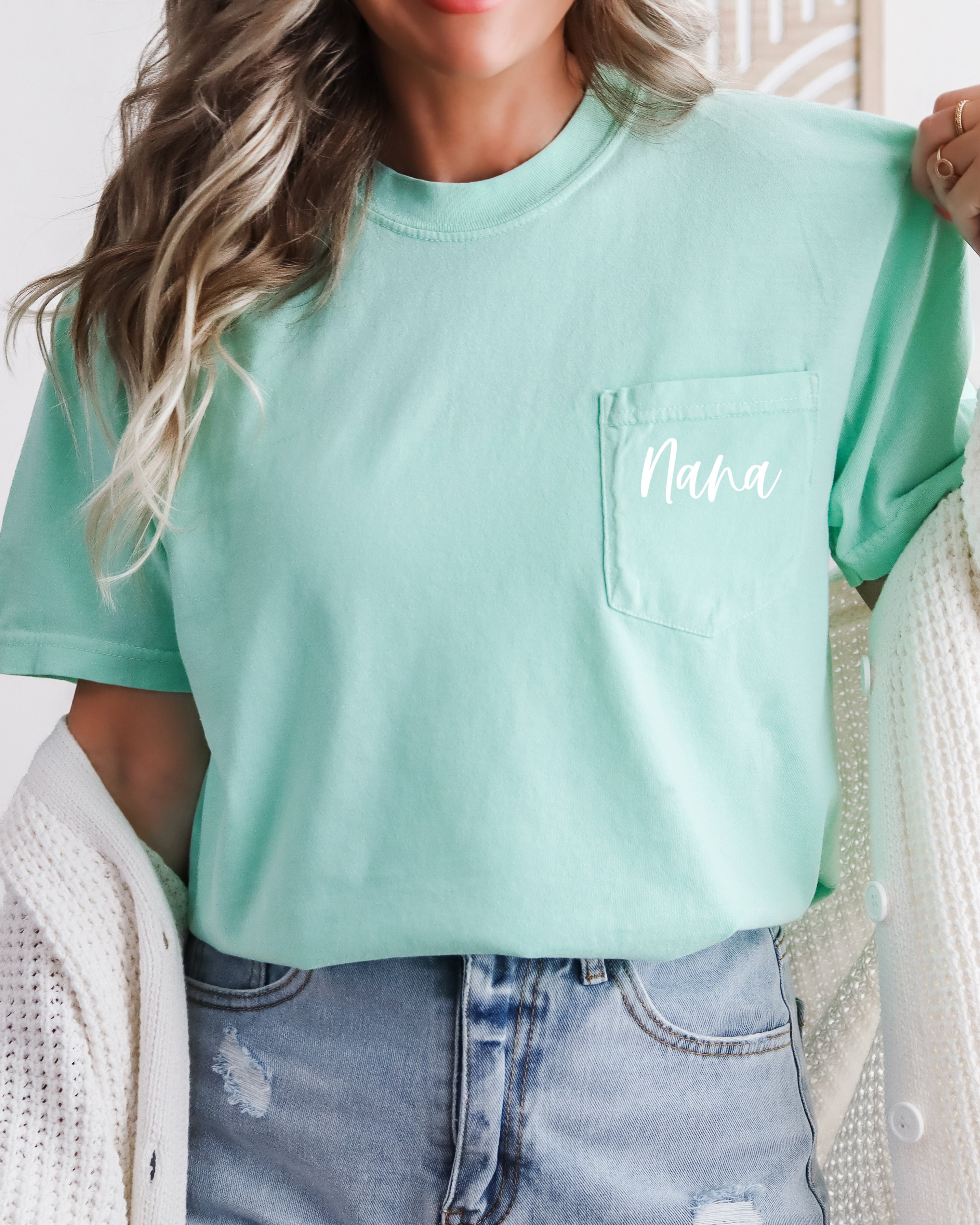 Nana Grandma Comfort Colors Pocket T Shirt