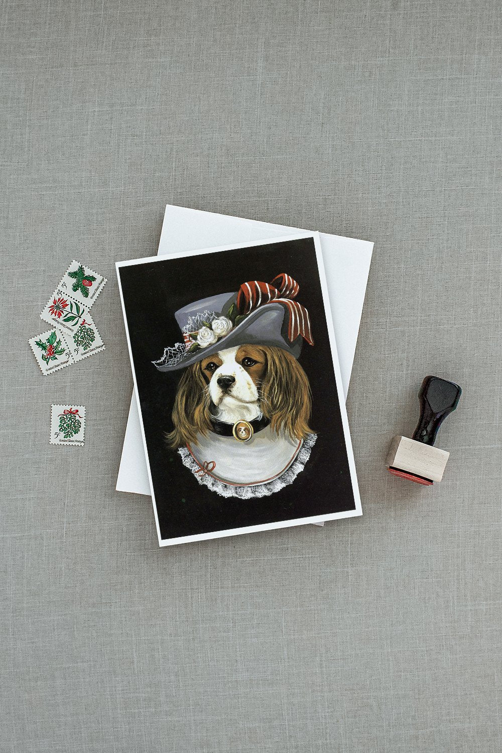 Cavalier Spaniel Stella Greeting Cards Pack of 8 Blank Cards with Envelopes Whimsical A7 Size 5x7